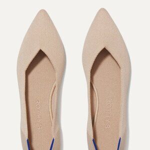 Rothy's "The Point" Flat in Ecru, Size 9